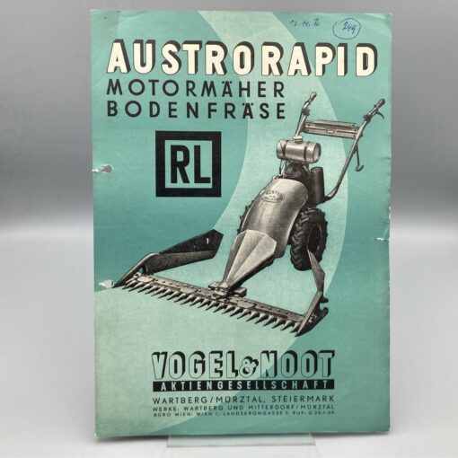 VOGEL & NOOT Prospekt AUSTRO-RAPID Motormäher/Bodenfräse