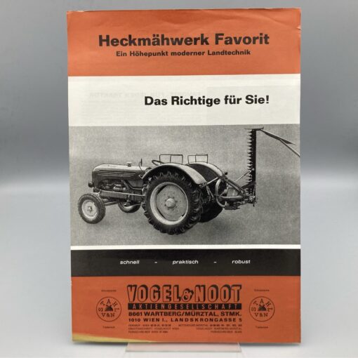 VOGEL & NOOT Prospekt Heckmähwerk "FAVORIT"