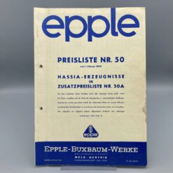 EPPLE Preisliste Nr. 50, 02/1964
