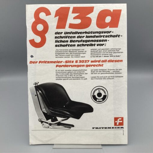 FRITZMEIER Prospekt Traktorsitz S3037