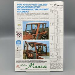 MAUSER Prospekt/Preisliste Sicherheitskabinen 1973