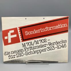 FRITZMEIER Prospekt Verdeck für die IHC-Schlepper 323-1046