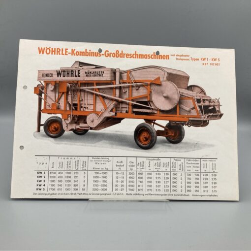 WÖHRLE Prospekt Großdreschmaschinen