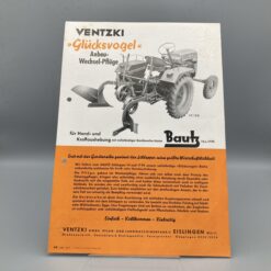VENTZKI Prospekt Anbau-Wechsel-Pflüge "Glücksvogel"