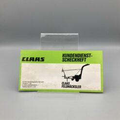 CLAAS Kundendienst-Scheckheft für Feldhäcksler