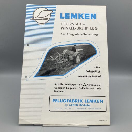 LEMKEN Prospekt Federstahl-Winkel-Drehpflug