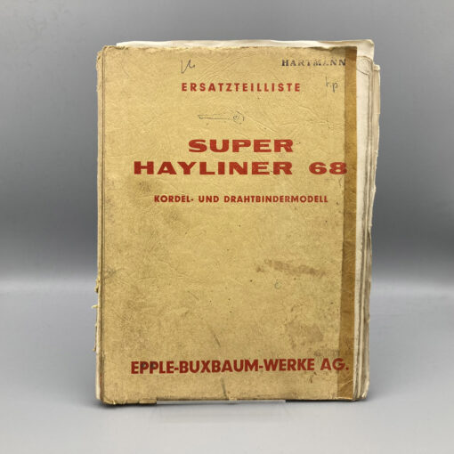 EPPLE-BUXBAUM Ersatzteilliste für Super Hayliner 68