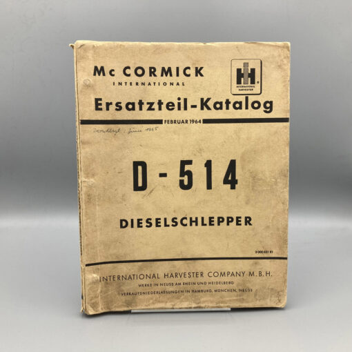 IHC McCORMICK Ersatzteilkatalog für Schlepper D-514