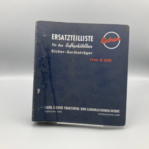 EICHER Ersatzteilliste für Geräteträger G200
