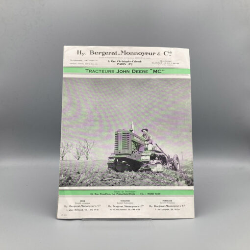 JOHN DEERE Prospekt Tracteurs "MC"