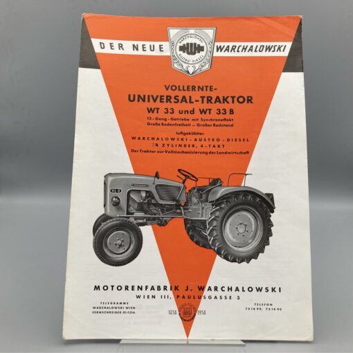 WARCHALOWSKI Prospekt Vollernte-Universal-Traktor WT33/WT33B