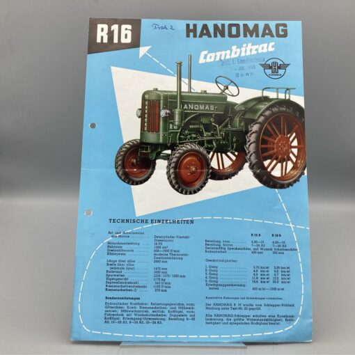 HANOMAG Prospekt Traktor R16 Combitrac