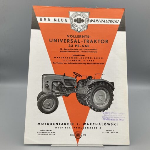 WARCHALOWSKI Prospekt Vollernte-Universal-Traktor 33PS-SAE