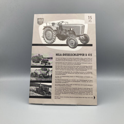 HELA Prospekt Dieselschlepper D415