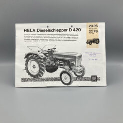 HELA Prospekt Dieselschlepper D420