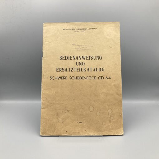 M.I.C.M. Bedienungsanleitung Ersatzteilkatalog Schwere Scheibenegge GD 6,4