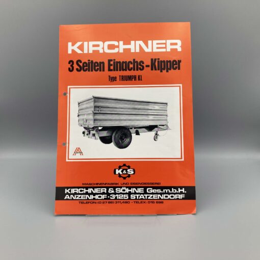KIRCHNER Prospekt Einachs-Kipper