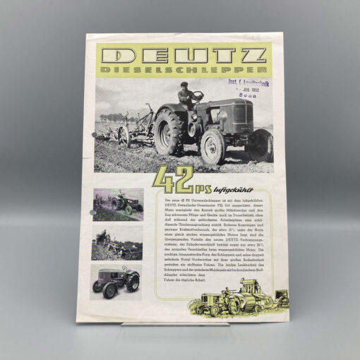 DEUTZ Prospekt Dieselschlepper 42PS