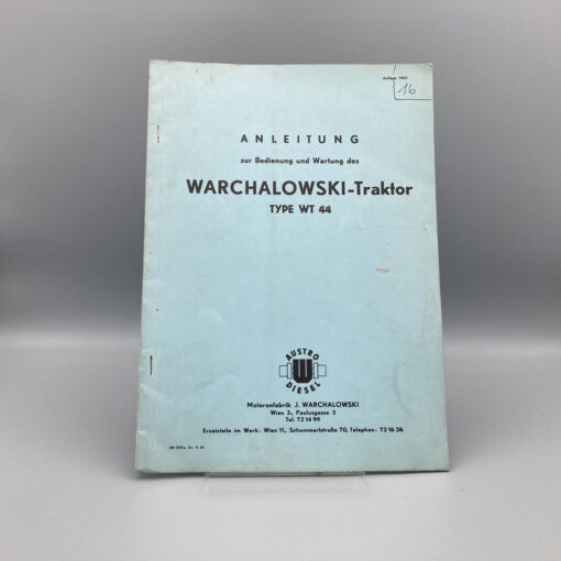 WARCHALOWSKI Betriebsanleitung Traktor WT44