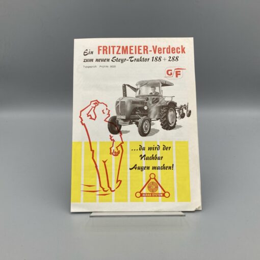 FRITZMEIER Prospekt Verdeck zum Steyr-Traktor 188+288