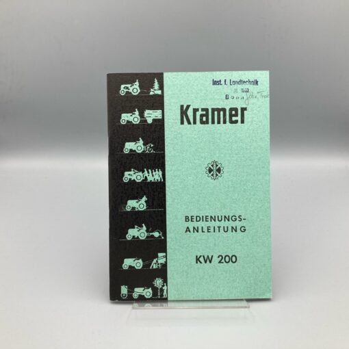 KRAMER Bedienungsanleitung Diesel-Schlepper KW200