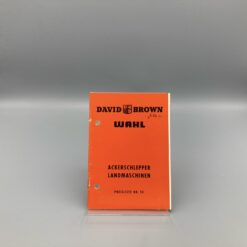 DAVID BROWN WAHL Preisliste Ackerschlepper, Landmaschinen Nr. 10