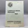 GST Preisliste Landmaschinen 1965