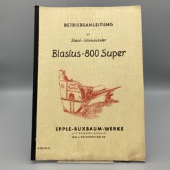 EPPLE Betriebsanleitung für Blasius 800 super