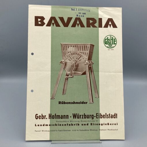 BAVARIA Prospekt Rübenschneider