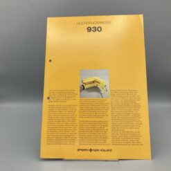 Sperry NEW HOLLAND Prospekt Hochdruckpresse 930