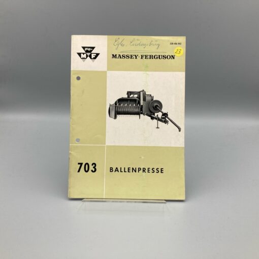 MASSEY-FERGUSON Betriebsanleitung Ballenpresse 703