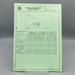 STEYR Technische Daten zu Schnellanschluss-Frontlader