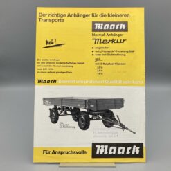 MAACK Prospekt Normal-Anhänger "merkur"