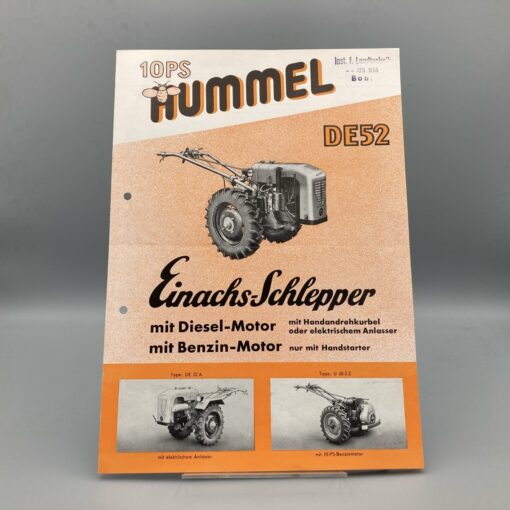 HUMMEL Prospekt Einachs-Schlepper