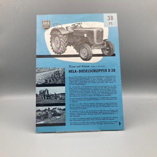 HELA Prospekt Diesel-Schlepper D38